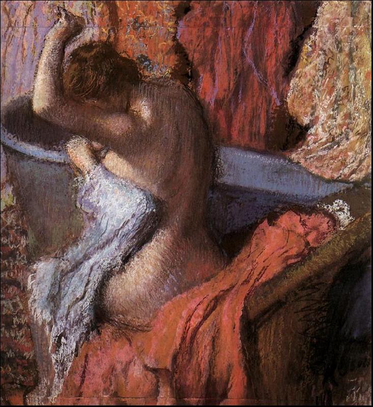 Edgar Degas Seated Bather Drying Herself oil painting image